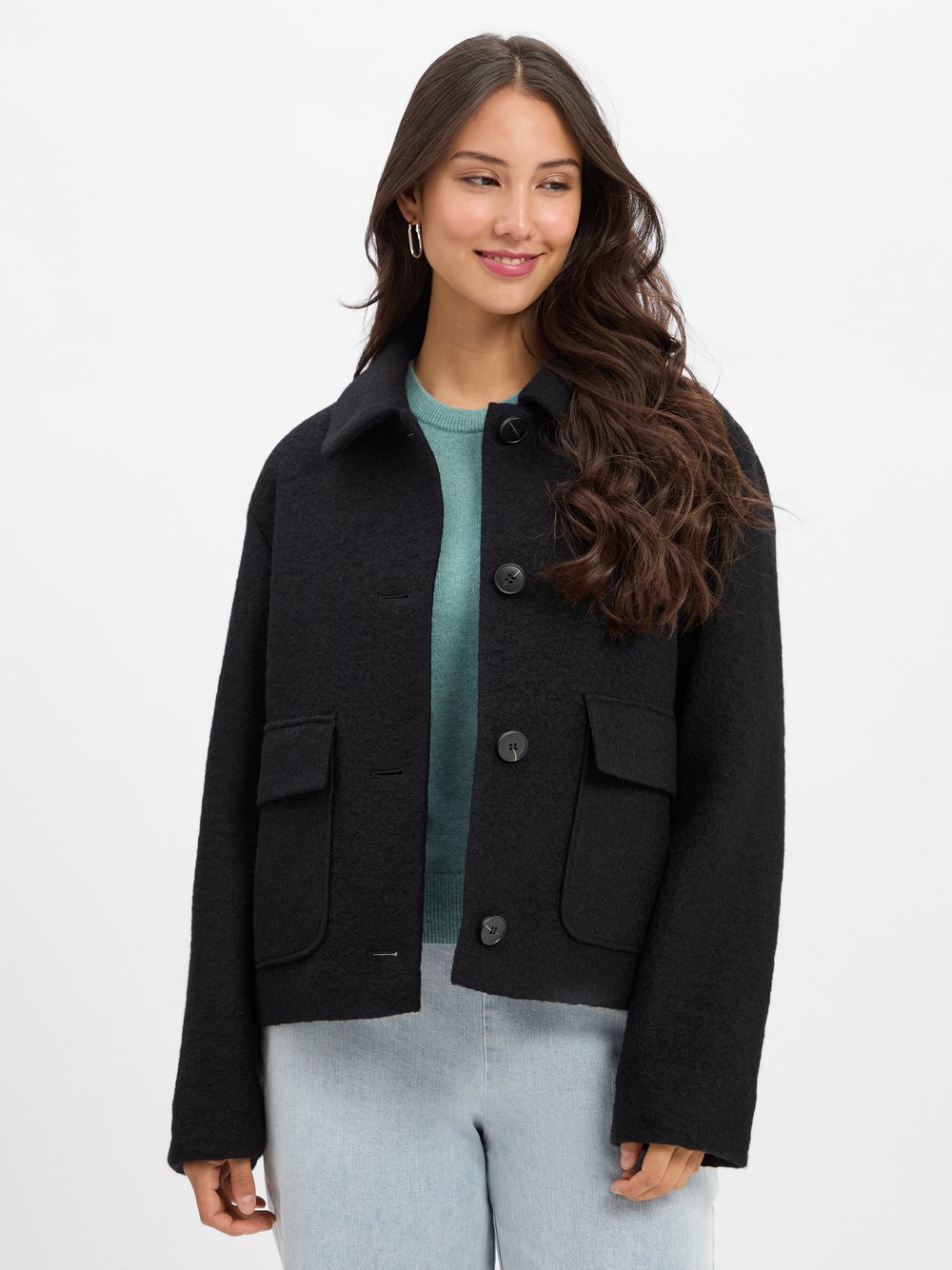 Fuchs Schmitt Wolljacke Damen Wolle schwarz, 38