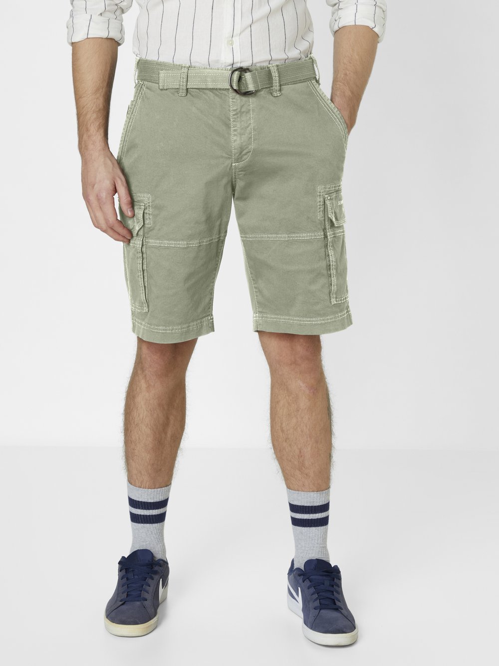 Thumbnail - Redpoint Cargobermuda Herren Baumwolle grün, 50