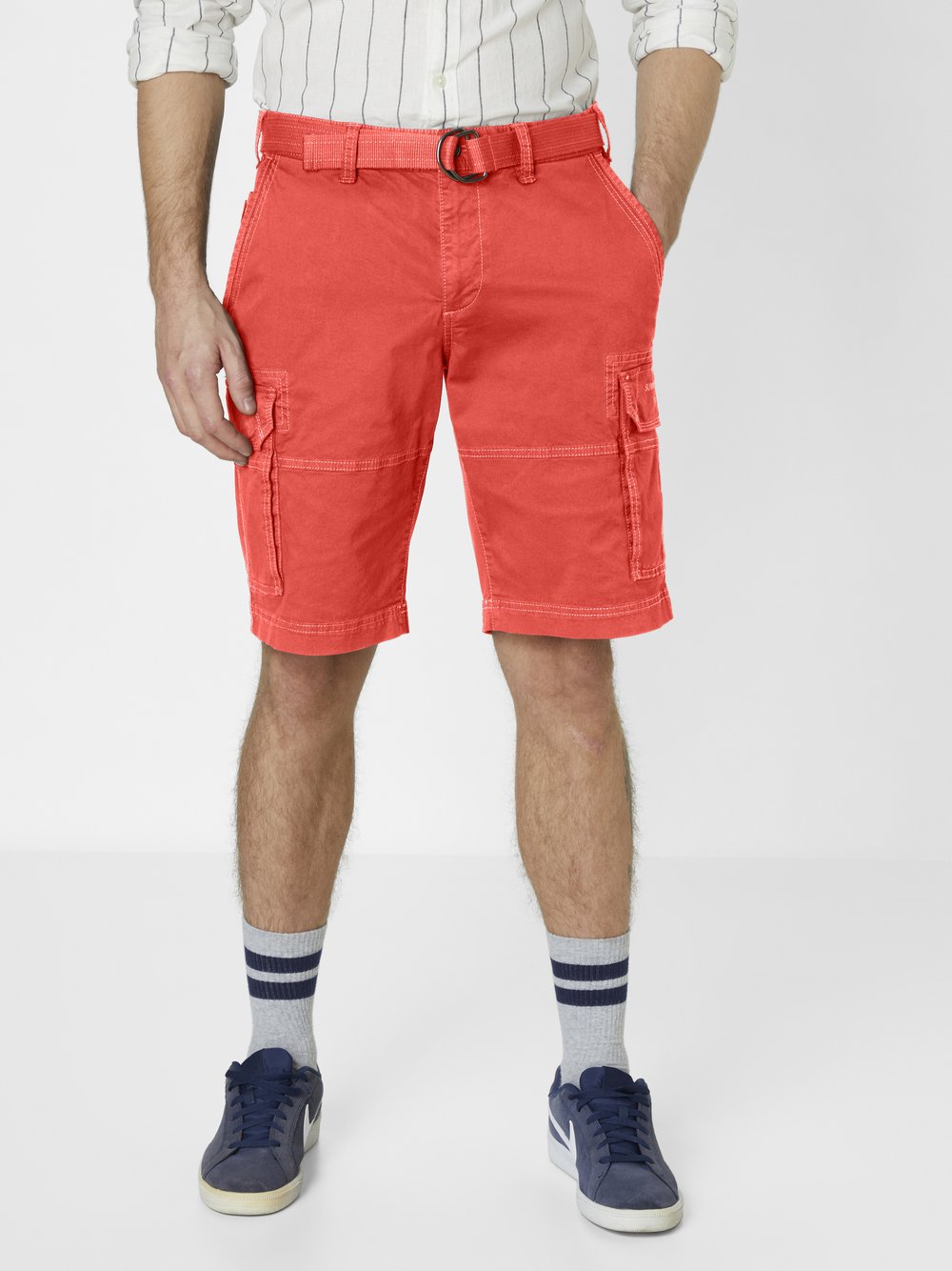Thumbnail - Redpoint Cargobermuda Herren Baumwolle rot, 34