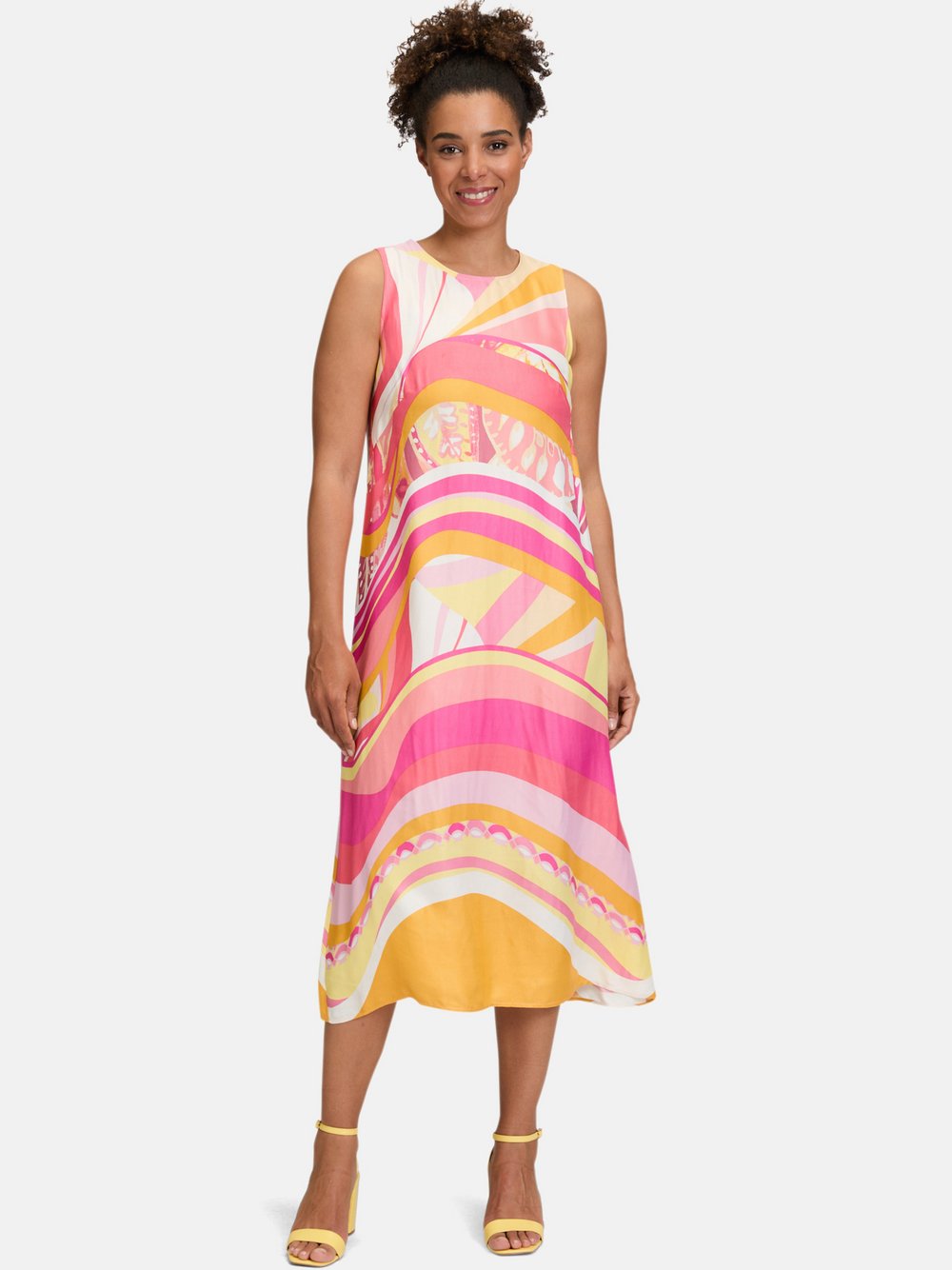 Betty Barclay Sommerkleid Damen Viskose rosa gemustert, 48
