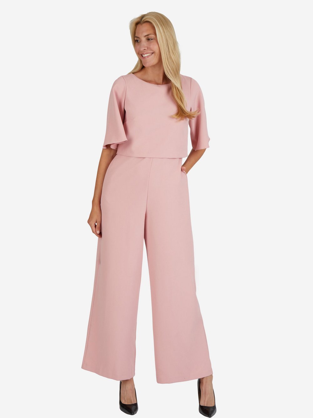 Kleo Satin-Jumpsuit Damen rosa, 40