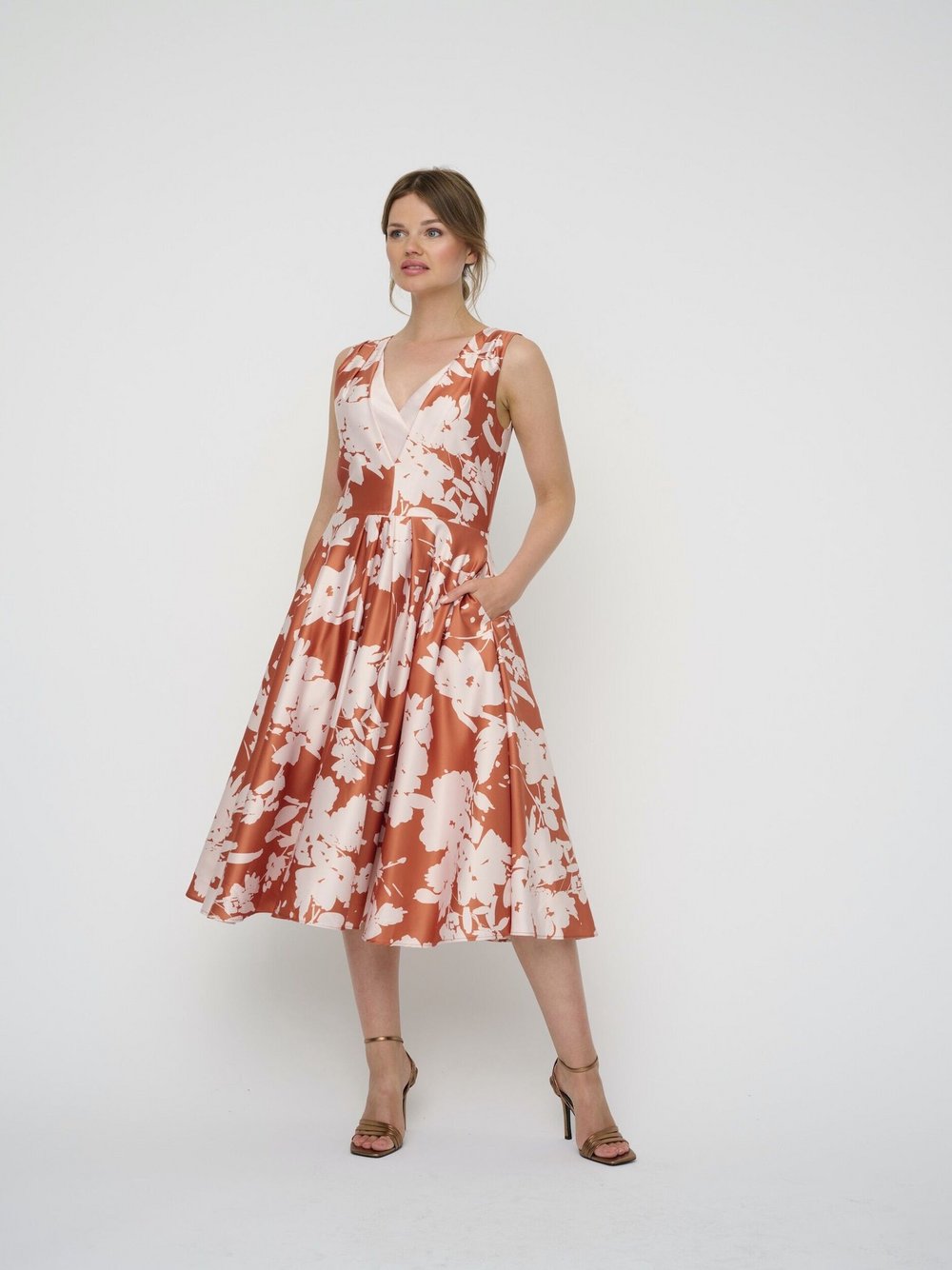 Thumbnail - Kleo Abendkleid Damen mehrfarbig gemustert, 36