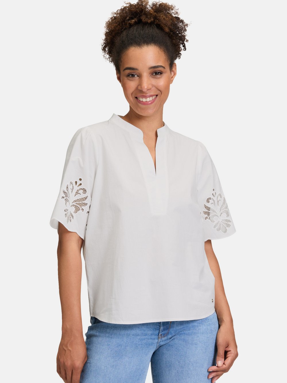 Betty & Co Schlupfbluse Damen Baumwolle weiß, 38