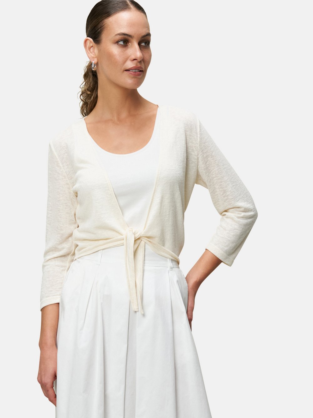 zero Strickjacke Damen Viskose weiß, 38