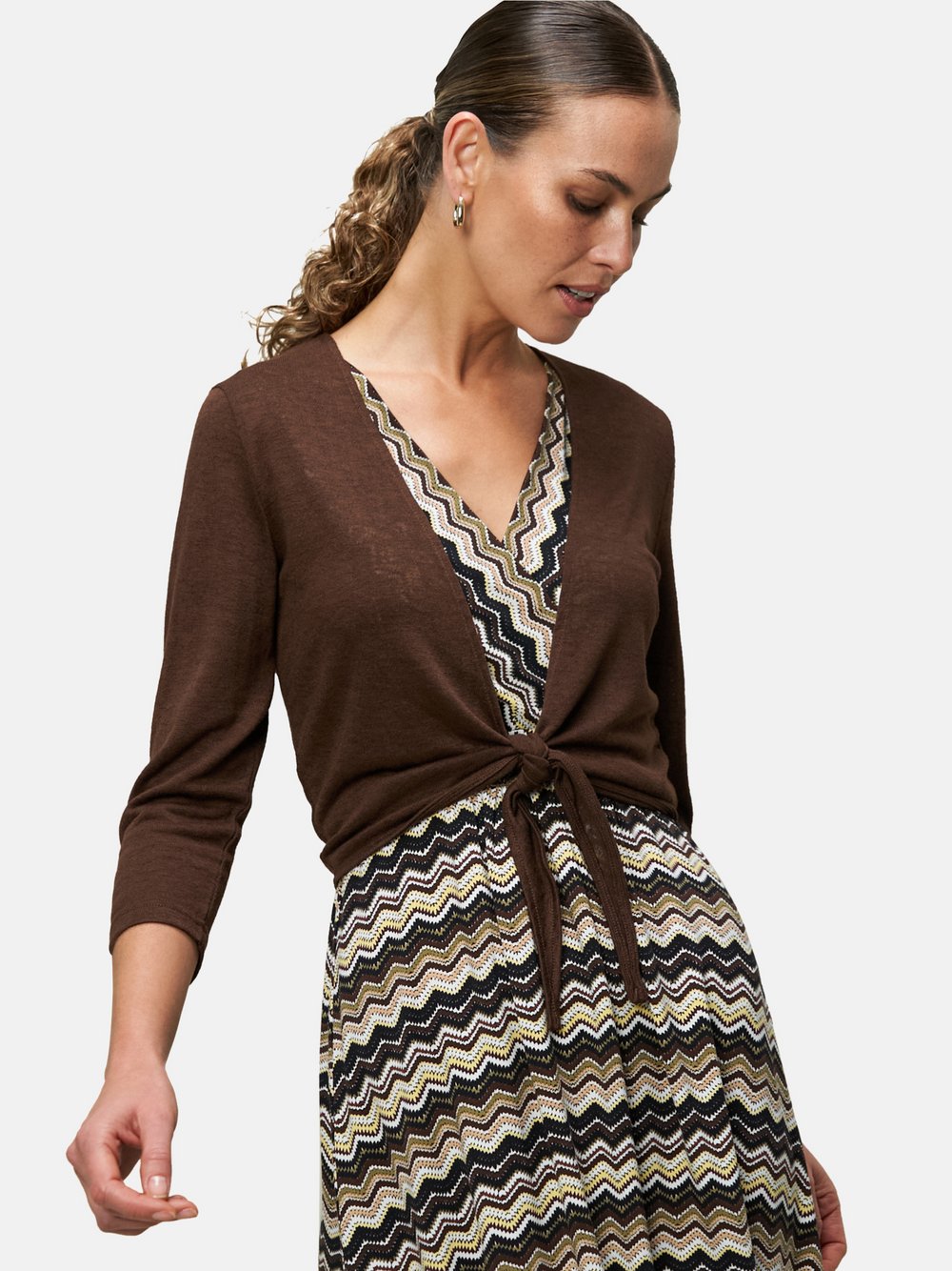 zero Strickjacke Damen Viskose braun, 36