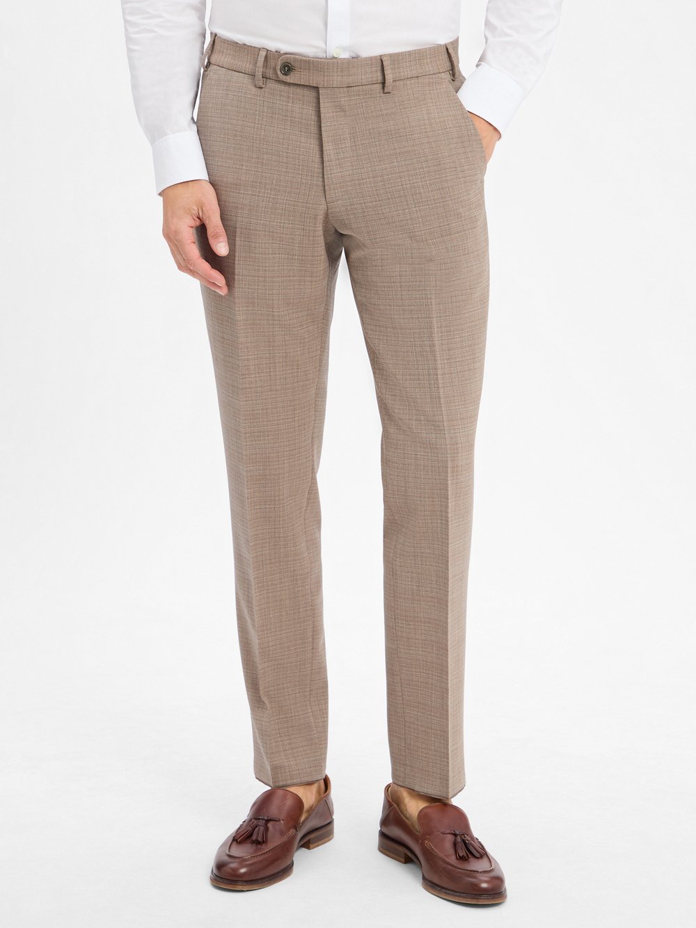 Digel Baukasten-Anzughose mit Schurwollanteil Herren Modern Fit Schurwolle mehrfarbig gemustert, 29