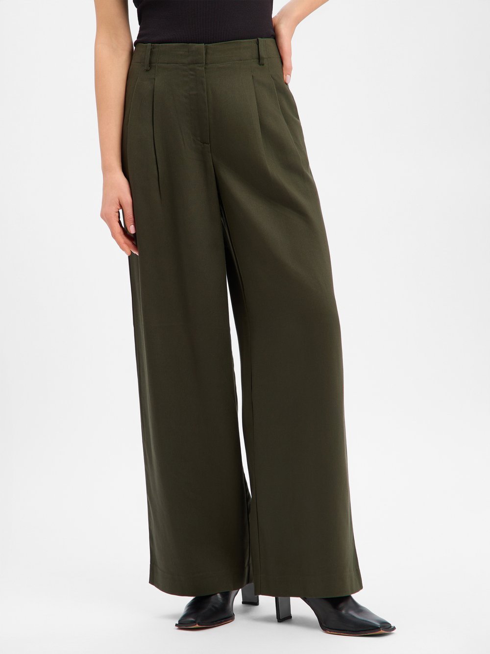 Msch Copenhagen Stoffhose Damen Lyocell grün, XS