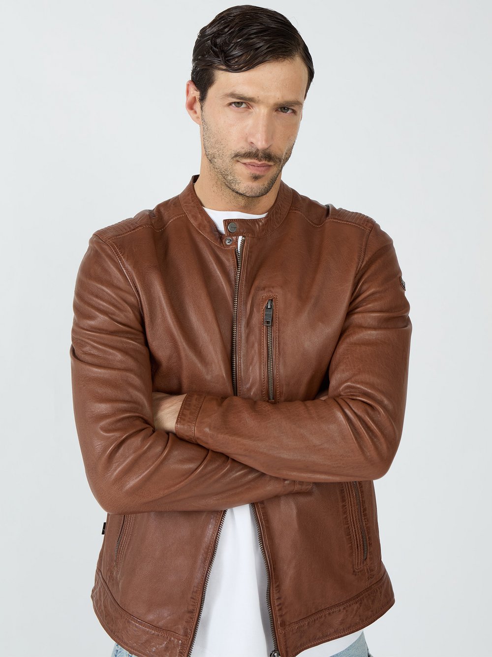 Thumbnail - Maze Lederjacke Herren braun, XL