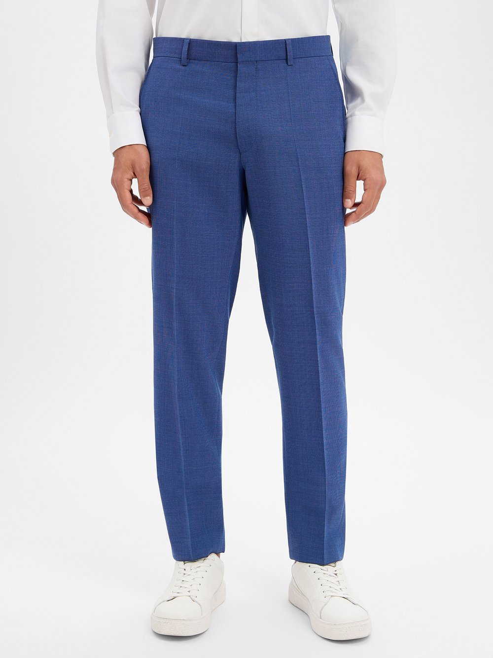 BOSS Baukasten-Hose mit Schurwolle Herren Regular Fit blau, 102