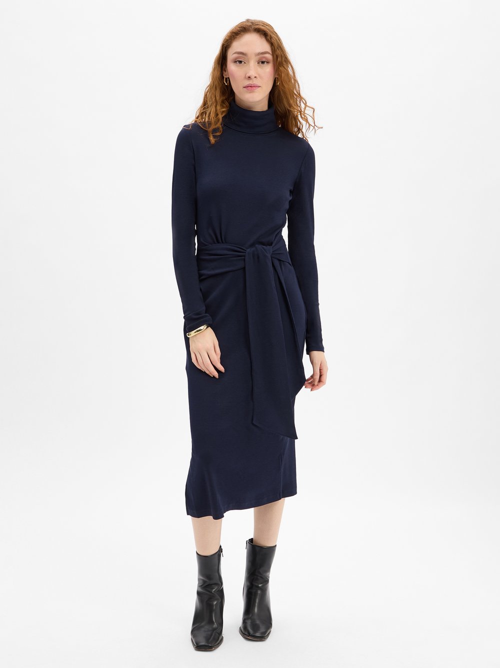 Lauren Ralph Lauren Strickkleid Damen Rippe blau, XS