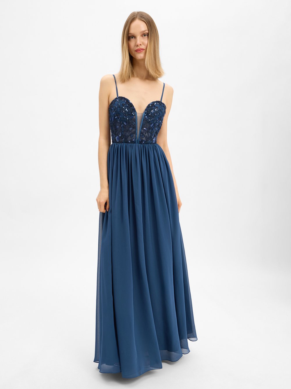 Laona Abendkleid Damen Chiffon blau, 42