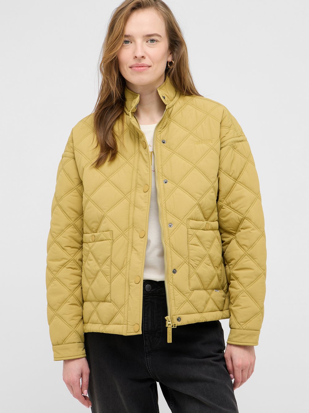 Mustang Jacke Damen Polyamid gelb, L