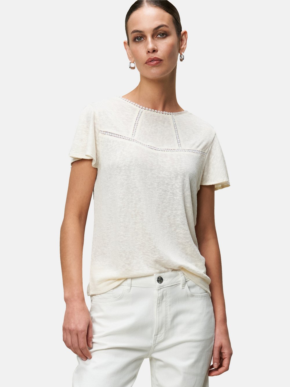 zero Shirt Damen Viskose weiß, 42