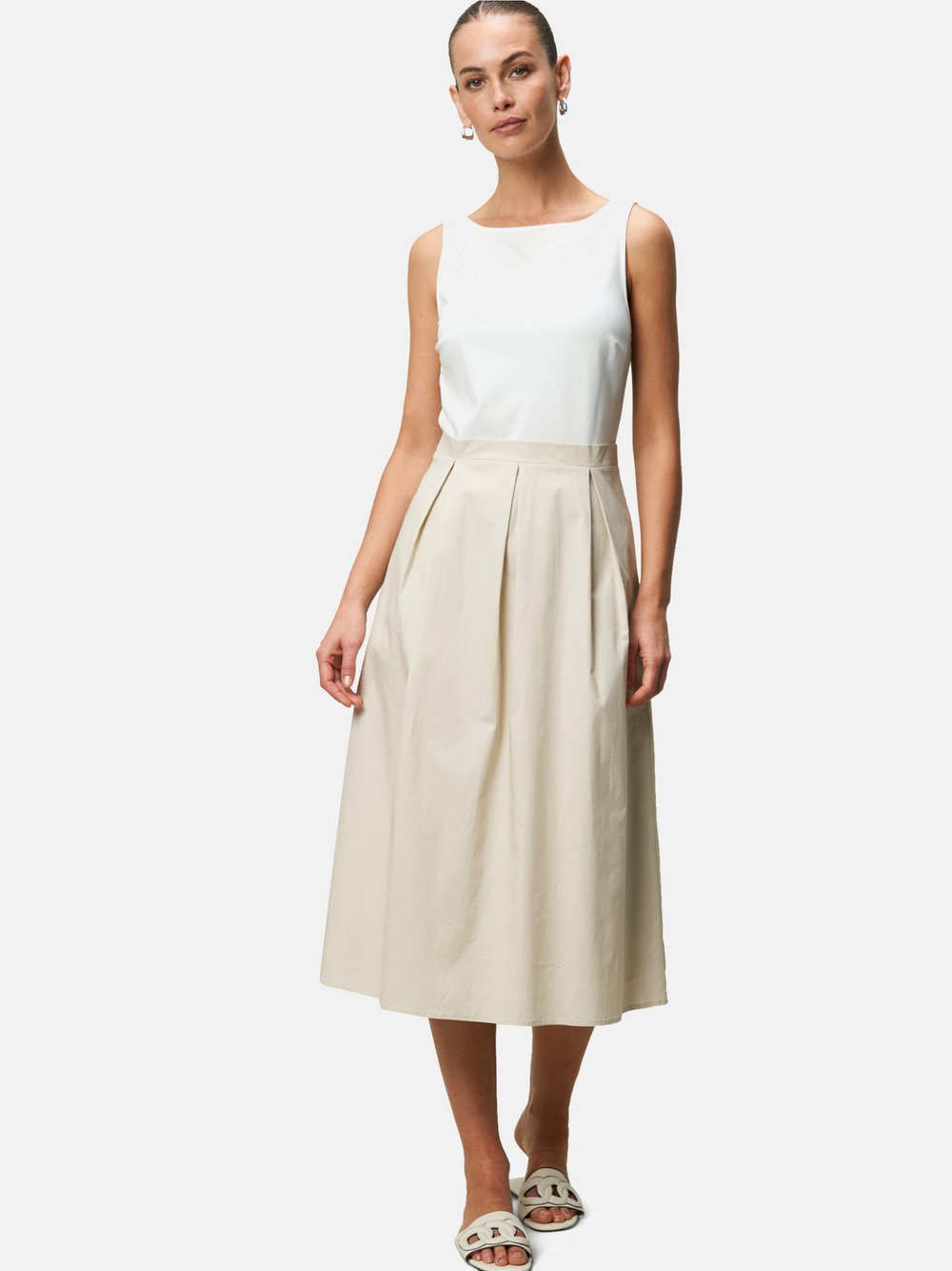 zero Midikleid Damen Baumwolle beige, 40