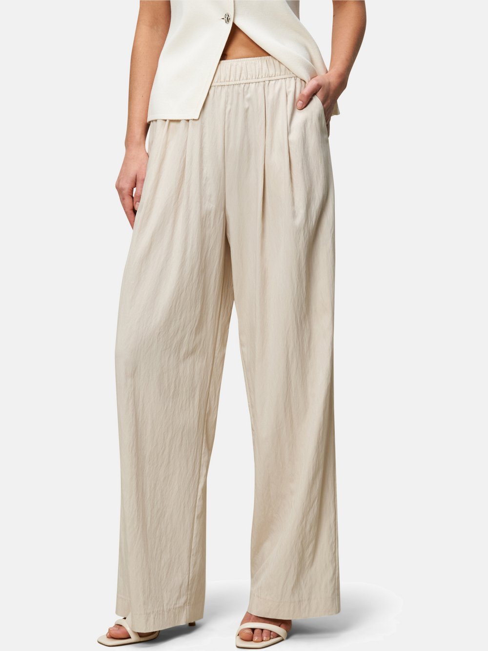 zero Hose Damen Viskose beige, 42