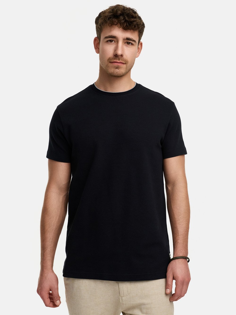 Indicode T-Shirt Herren Baumwolle schwarz, S