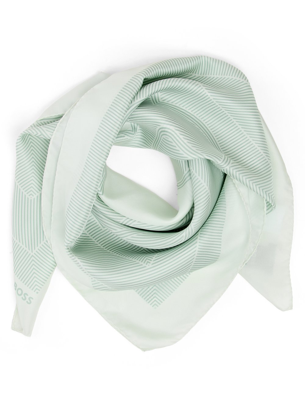 BOSS Seidentuch Damen grün gemustert, ONE SIZE