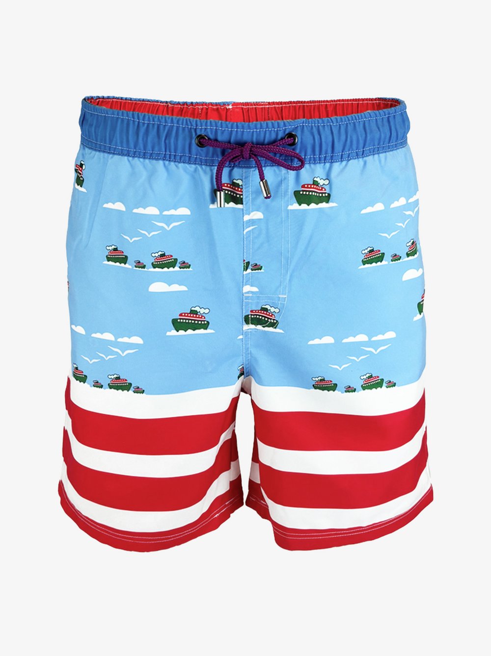 Unabux Badehose  Herren mehrfarbig gestreift, M