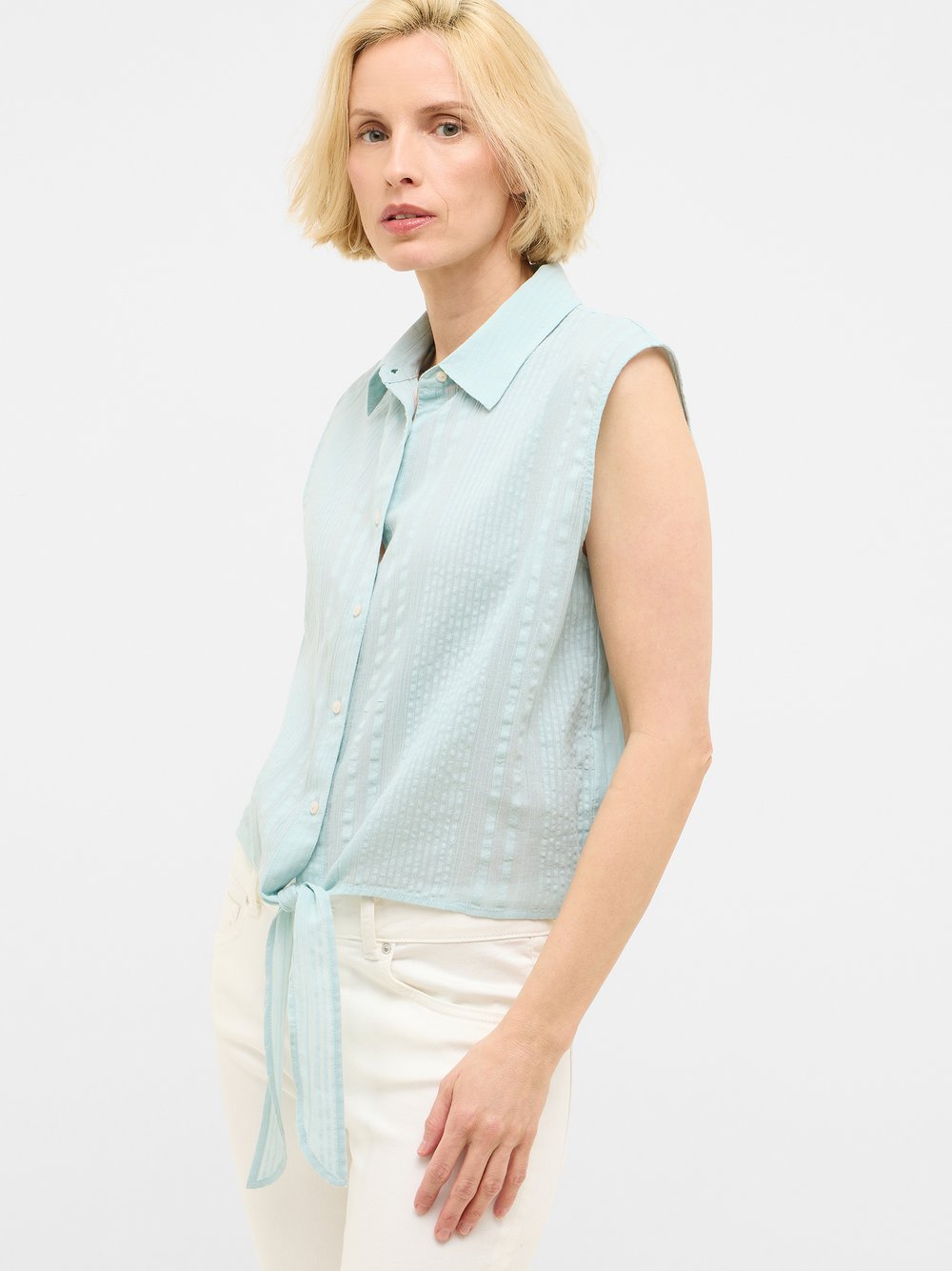 Mustang Bluse Damen Baumwolle blau, 38