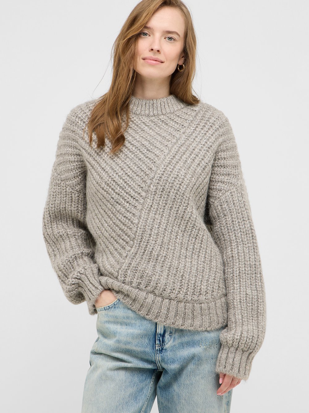 Mustang Strickpullover Damen grau, M