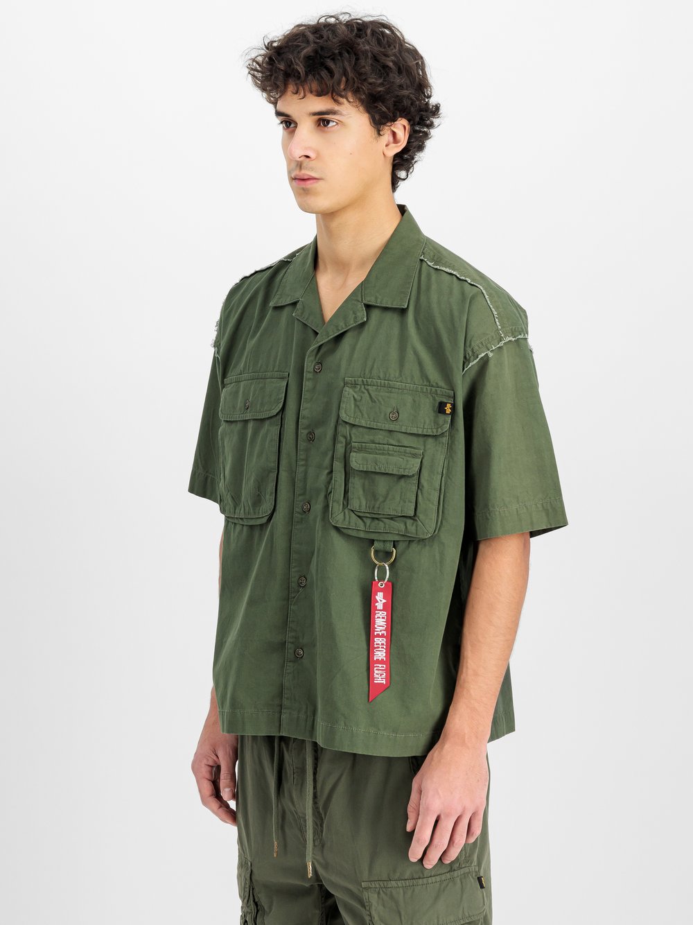 Thumbnail - Alpha Industries Shirts Herren Baumwolle grün, L