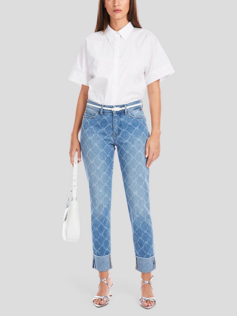 Thumbnail - Marc Cain Jeans Damen Baumwolle blau gemustert, 38