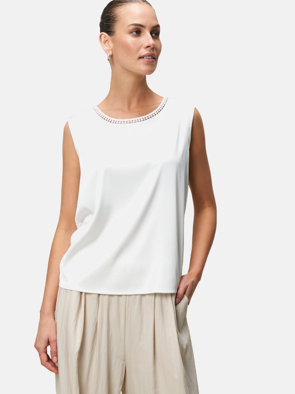 zero Satinshirt Damen weiß, 42