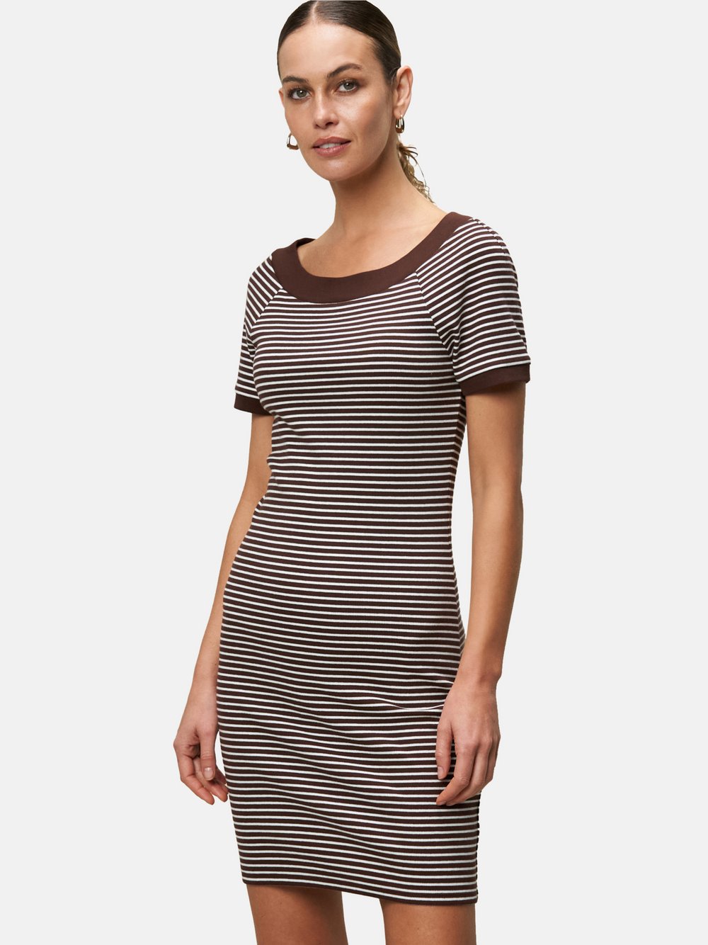 zero Minikleid Damen braun gestreift, 42