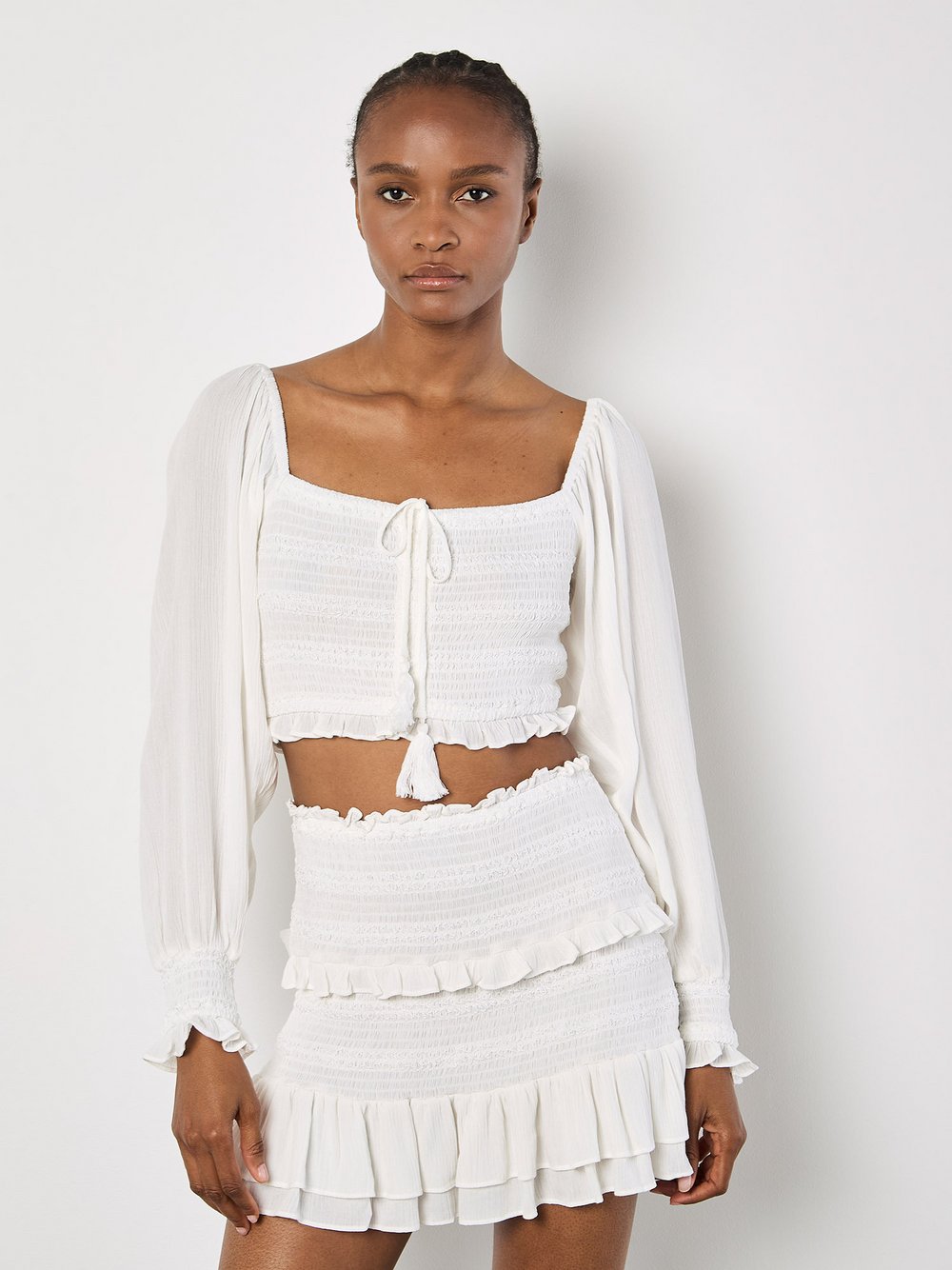 Apricot Bluse Damen Viskose weiß, 40