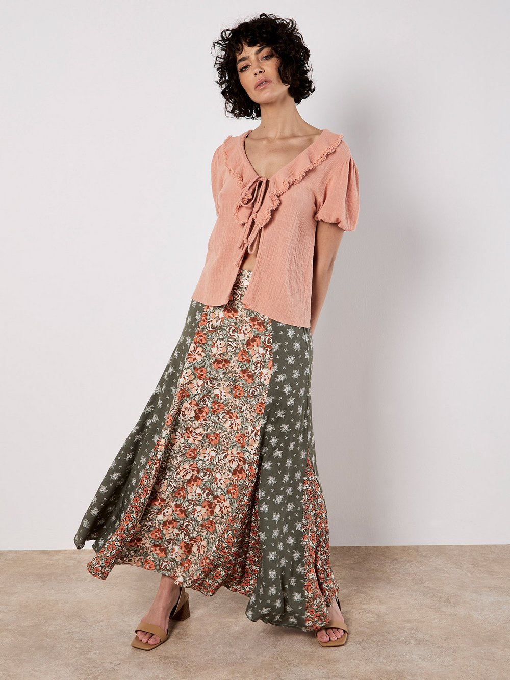 Apricot Rock Damen Viskose grün gemustert, 38