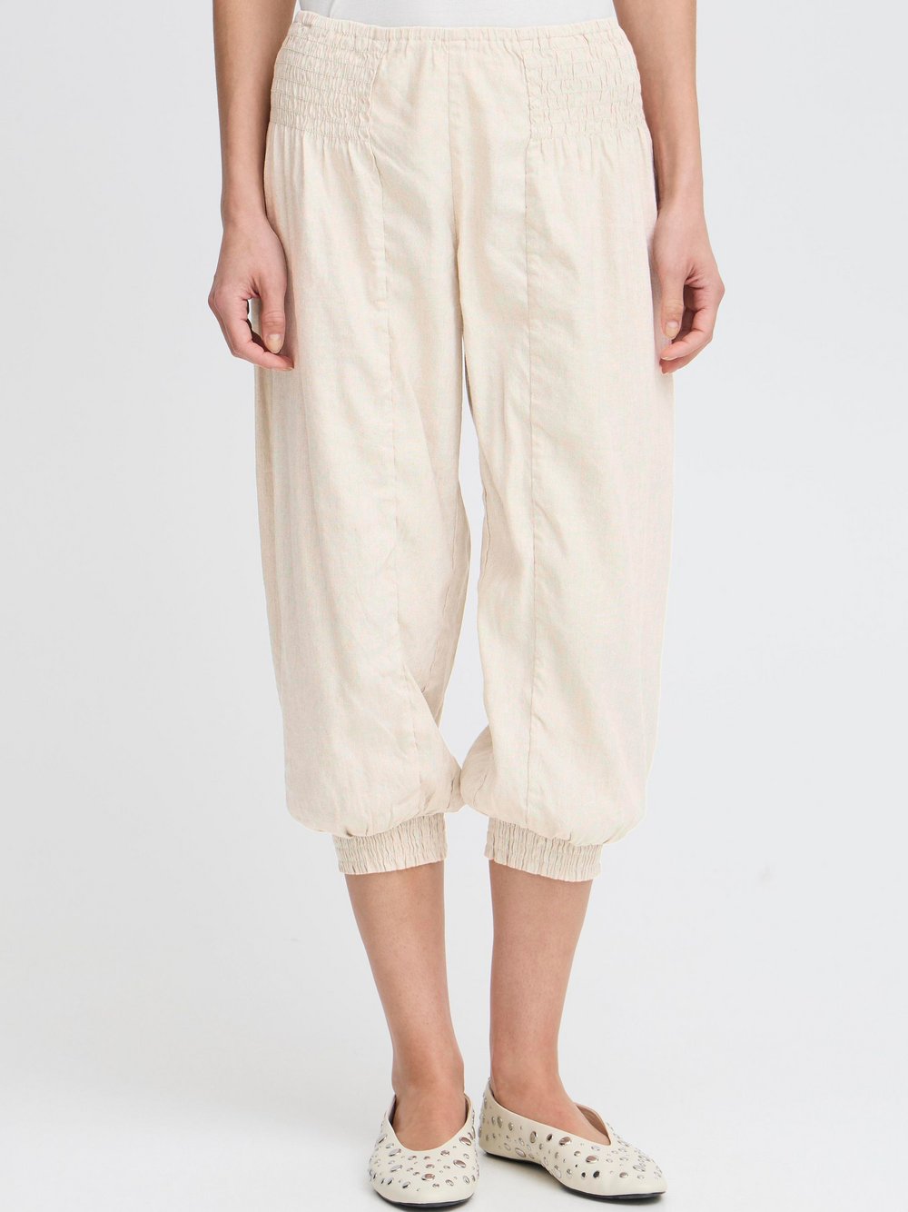 Thumbnail - PULZ Jeans Leinenhose Damen beige, XS