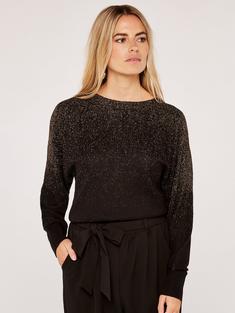 Thumbnail - Apricot Pullover Damen Viskose schwarz strukturiert, 34