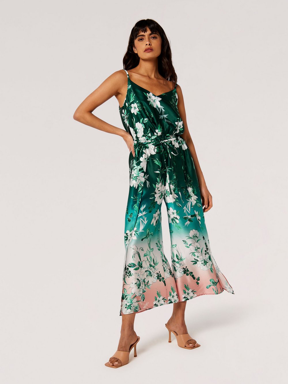 Apricot Jumpsuit Damen grün gemustert, 40
