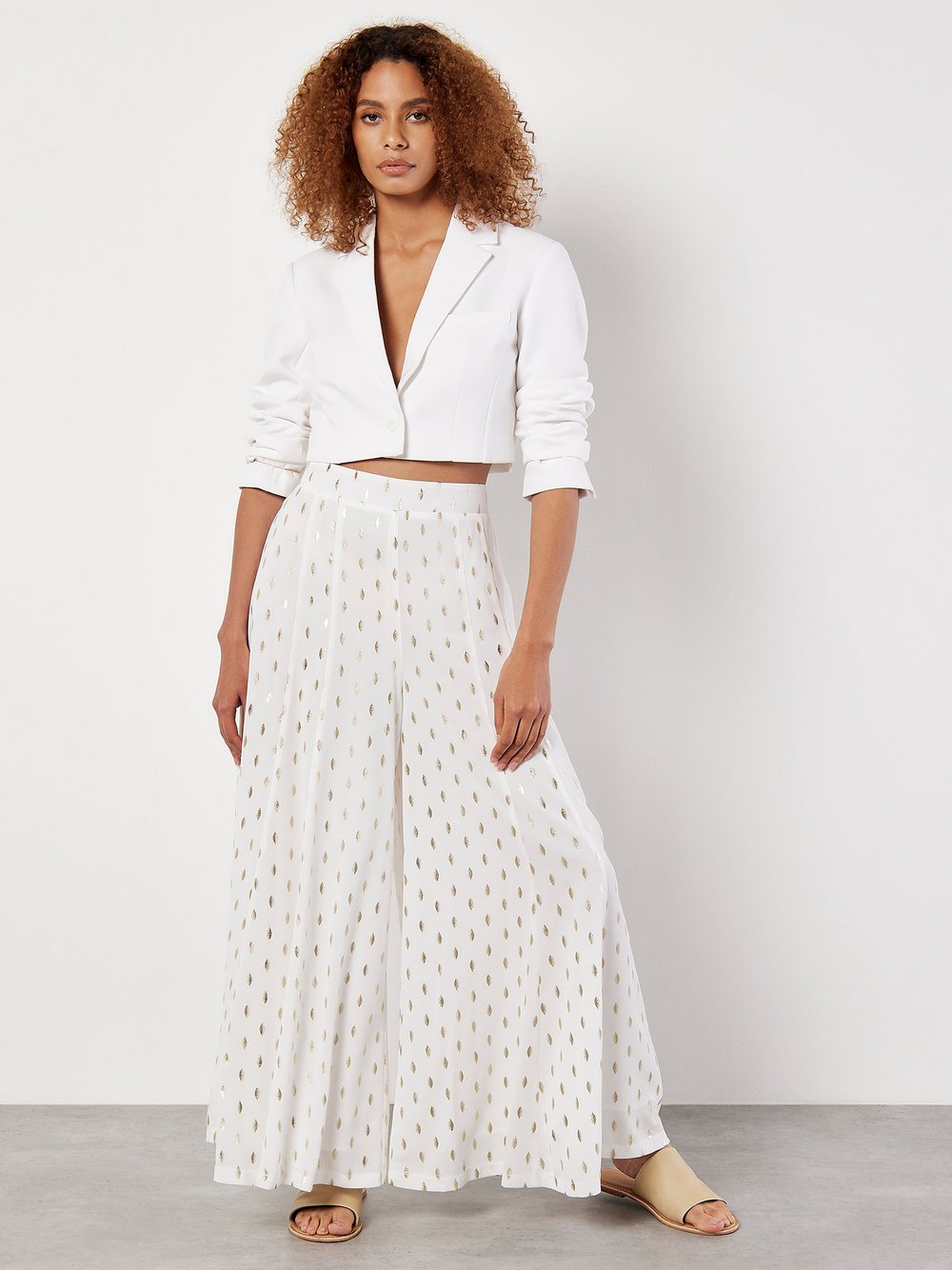 Apricot Hose Damen weiß bedruckt, 42