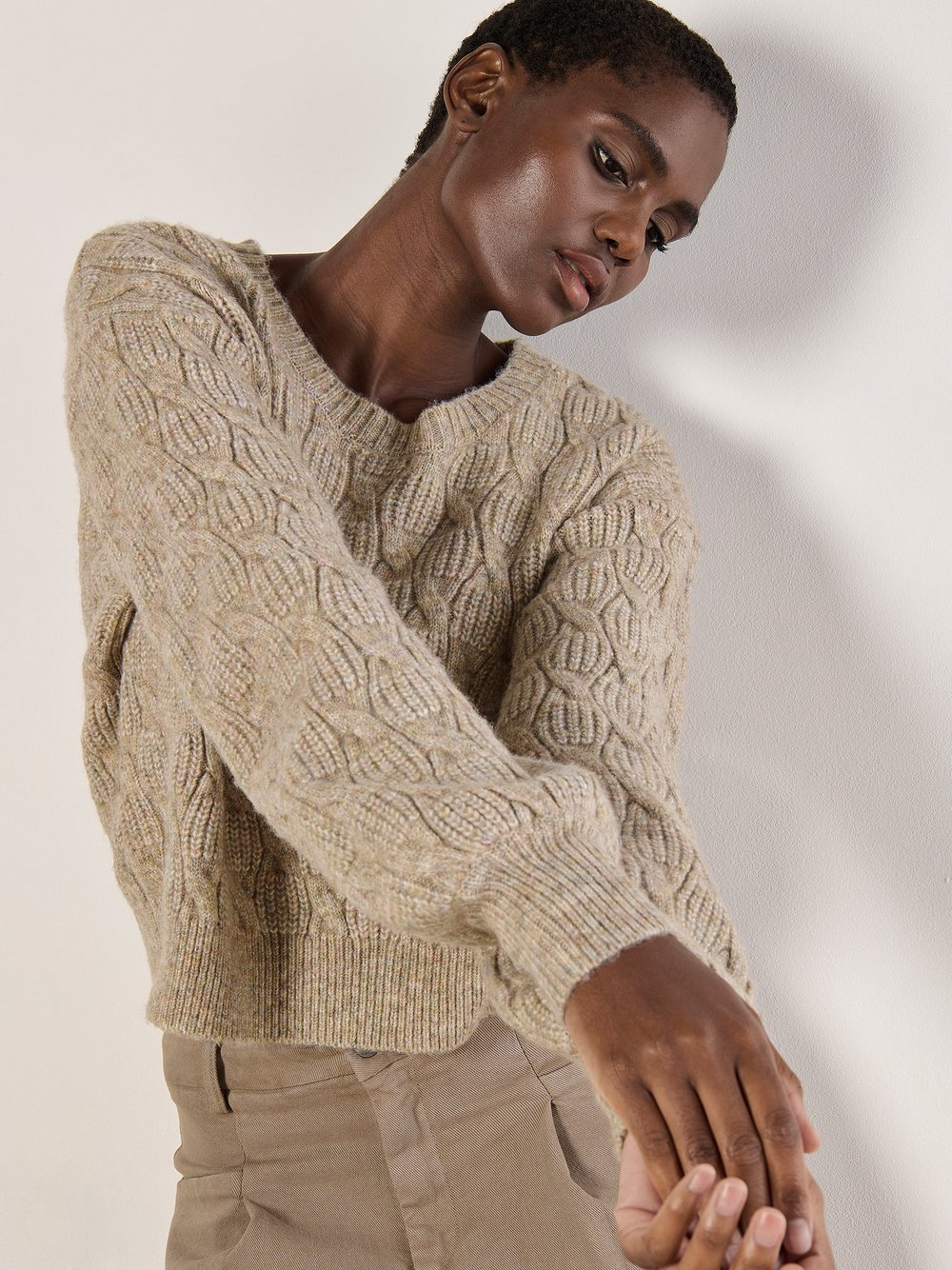 Apricot Pullover Damen beige, 38