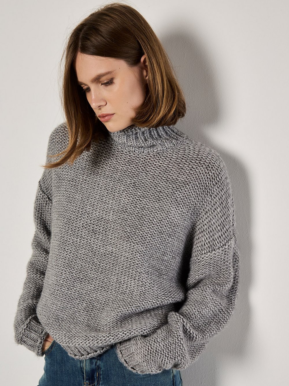 Thumbnail - Apricot Pullover Damen grau, 34