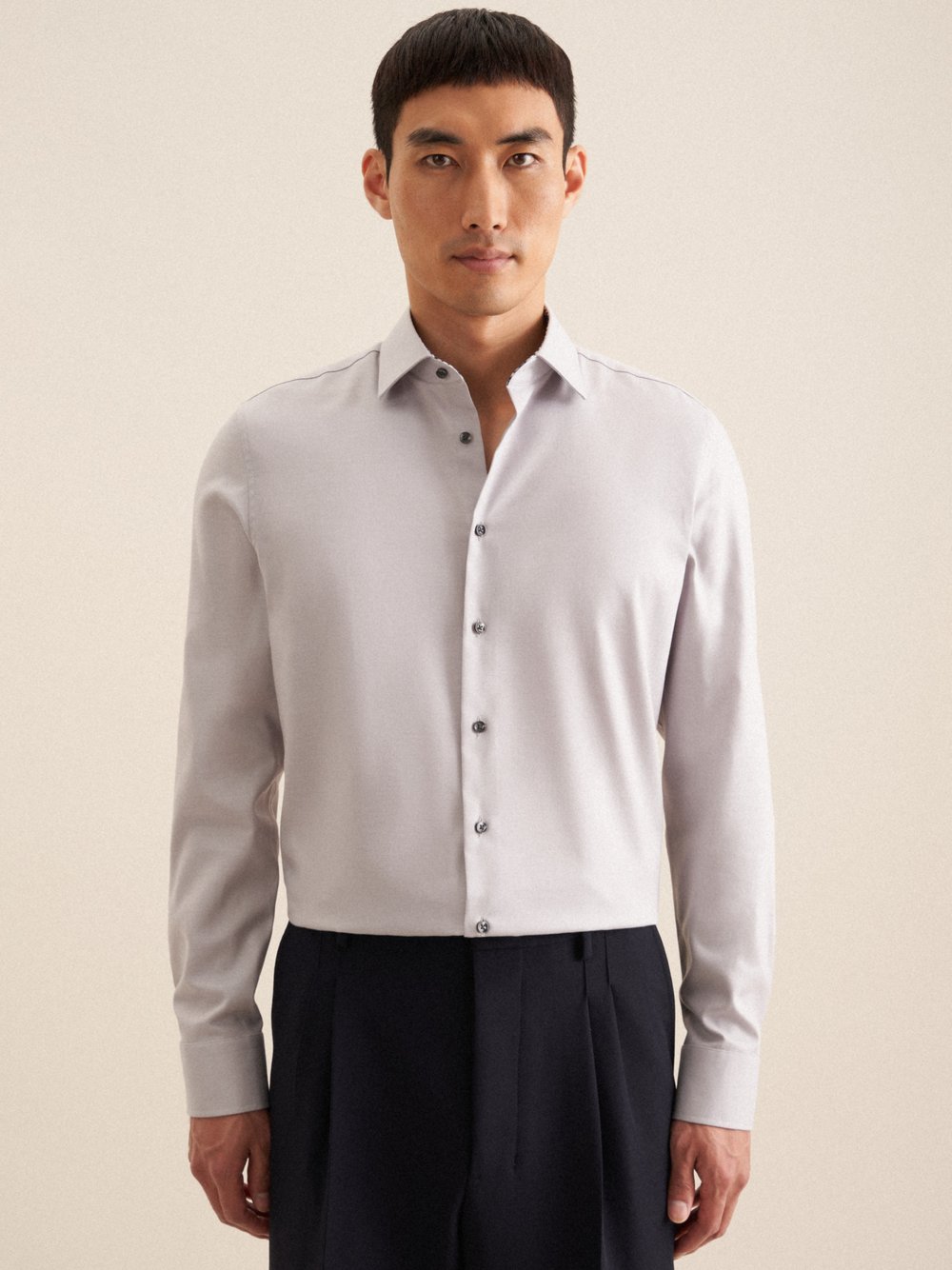 Thumbnail - Seidensticker Business Hemd Herren Slim Fit Baumwolle grau, 45