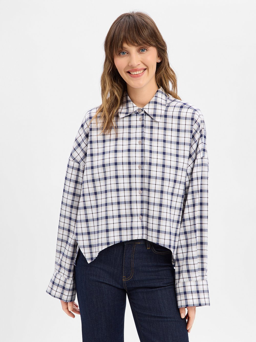 Drykorn Bluse Damen Baumwolle mehrfarbig kariert, 42