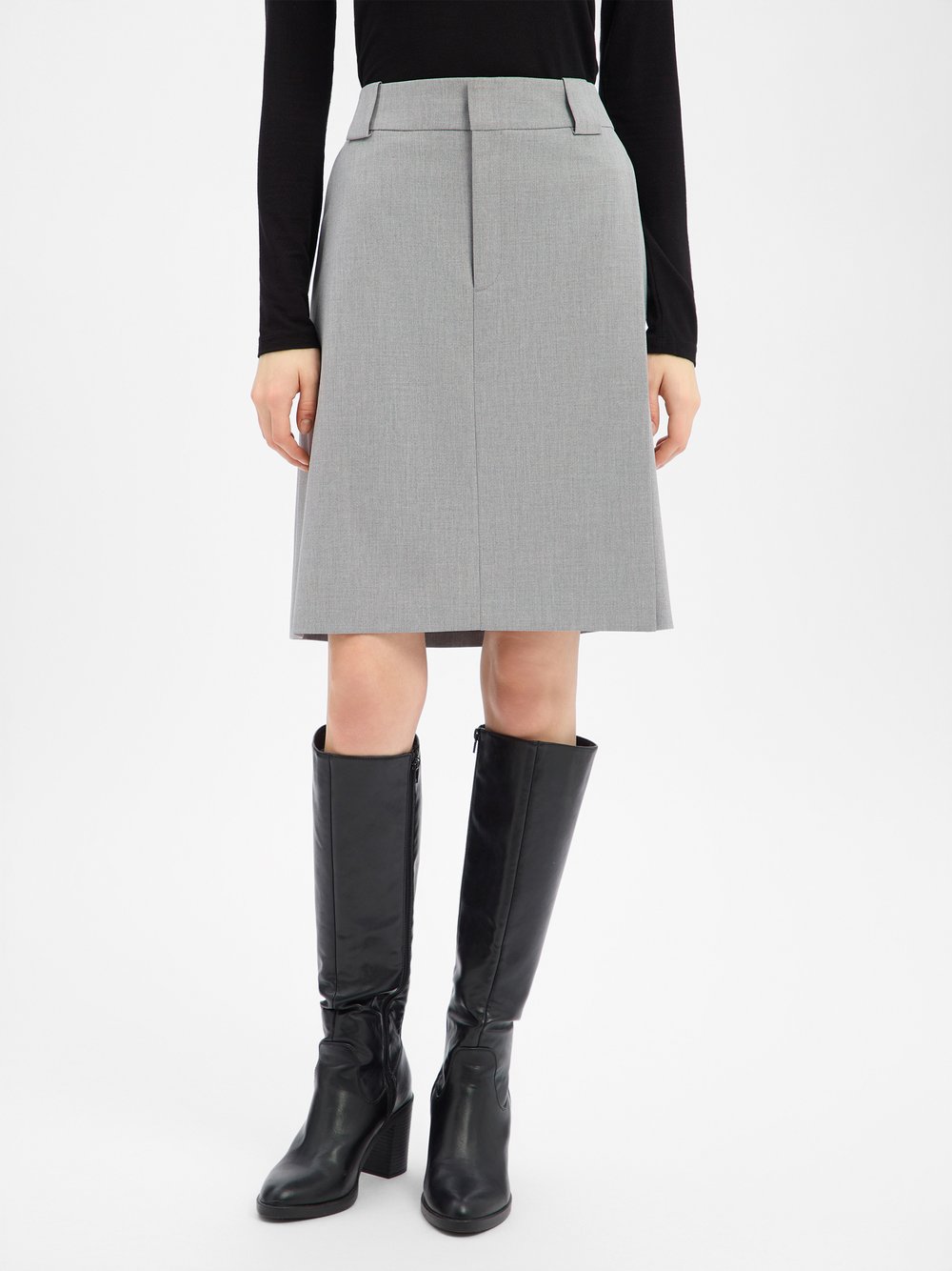 HUGO Wickelrock Damen grau meliert, 42