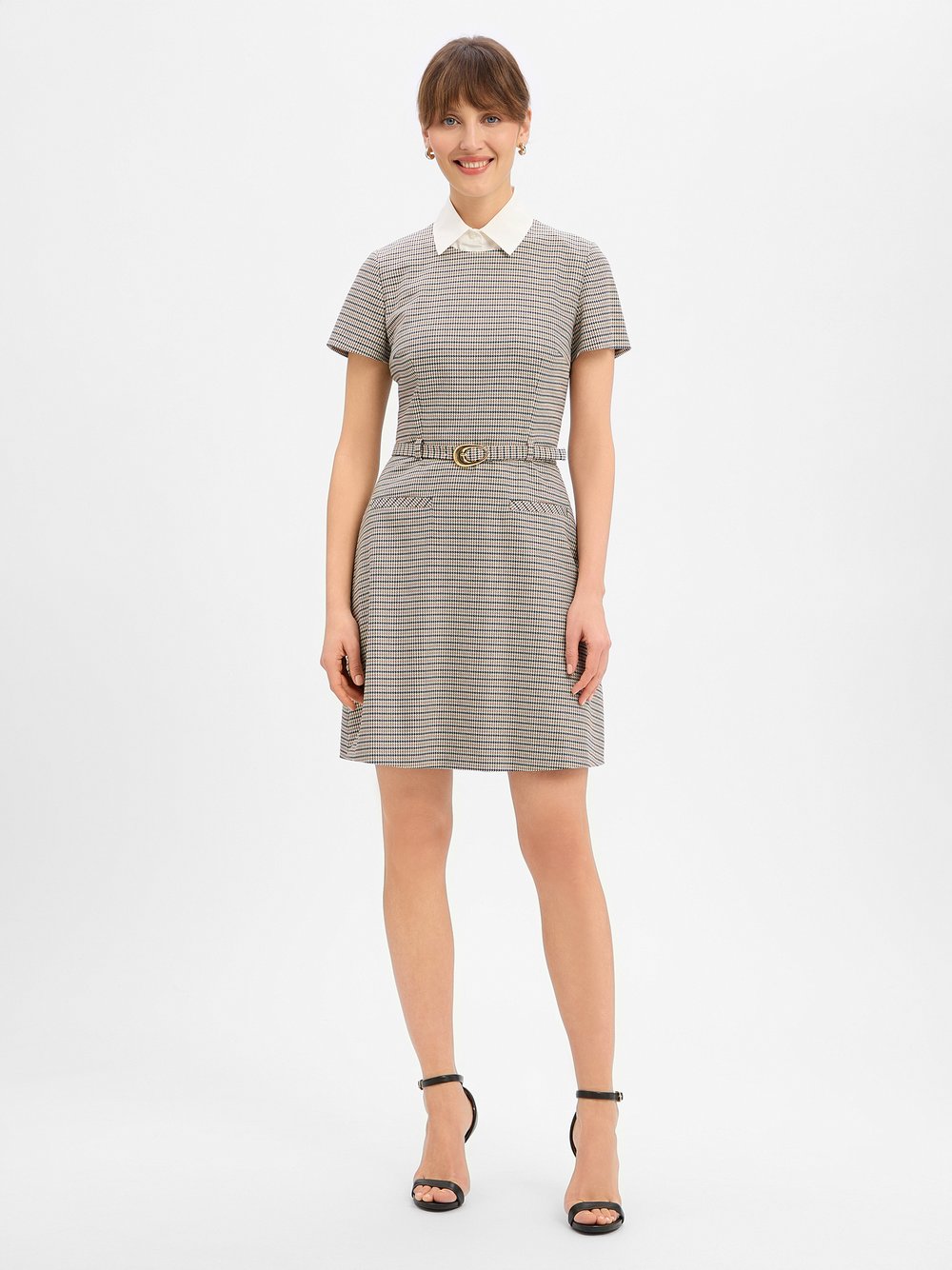 HUGO Etuikleid Damen Baumwolle mehrfarbig kariert, 38