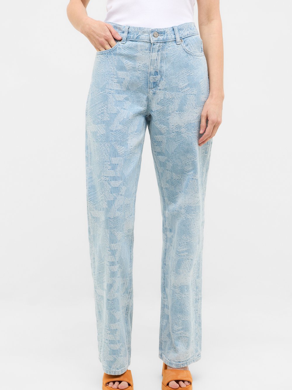 Mustang Jeans Damen Baumwolle blau gemustert, 30-34