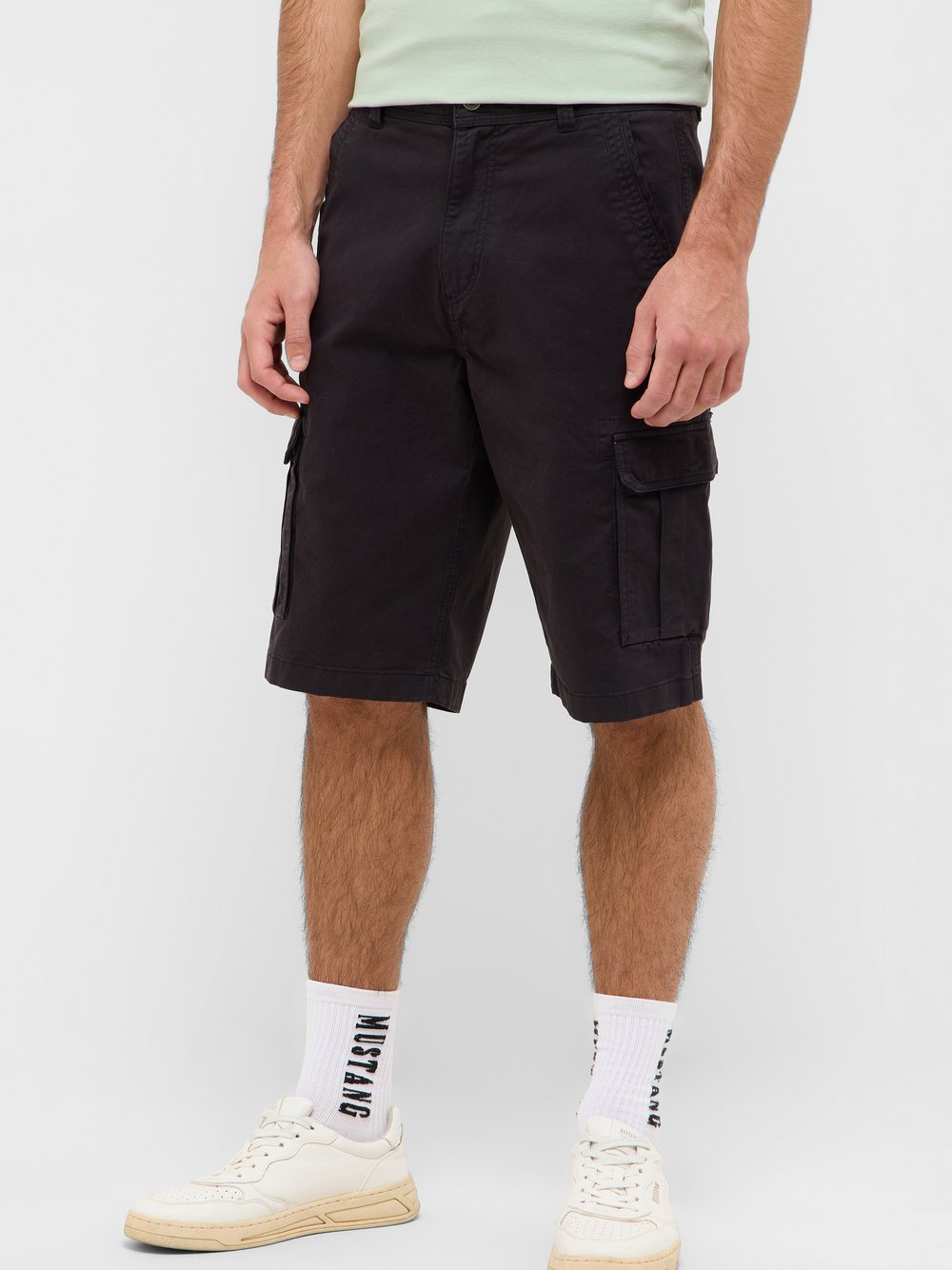 Mustang Cargo Hose Herren Baumwolle schwarz, 42