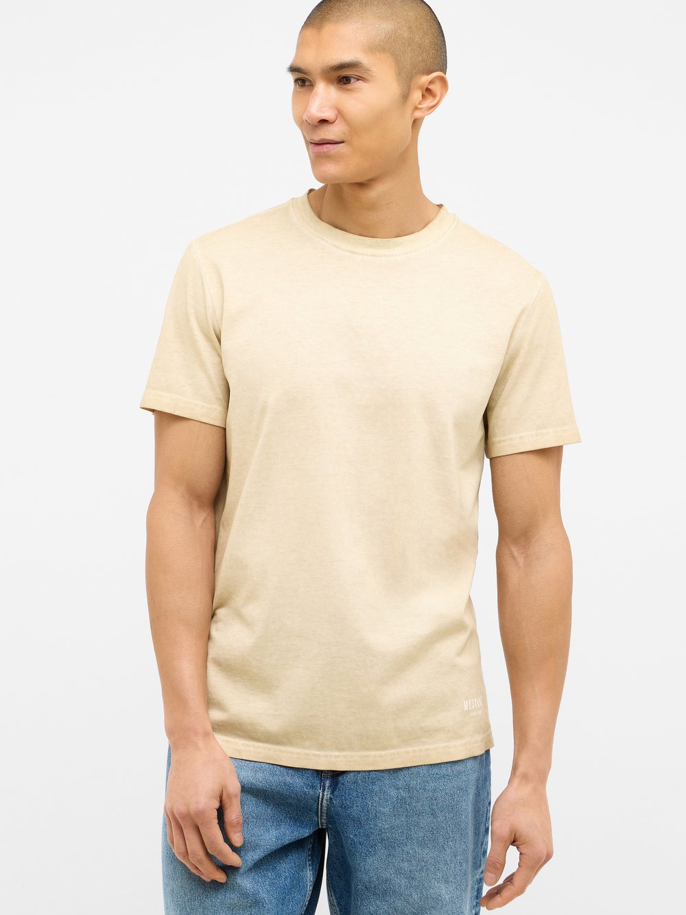 Mustang T-Shirt Herren Baumwolle beige, XXL