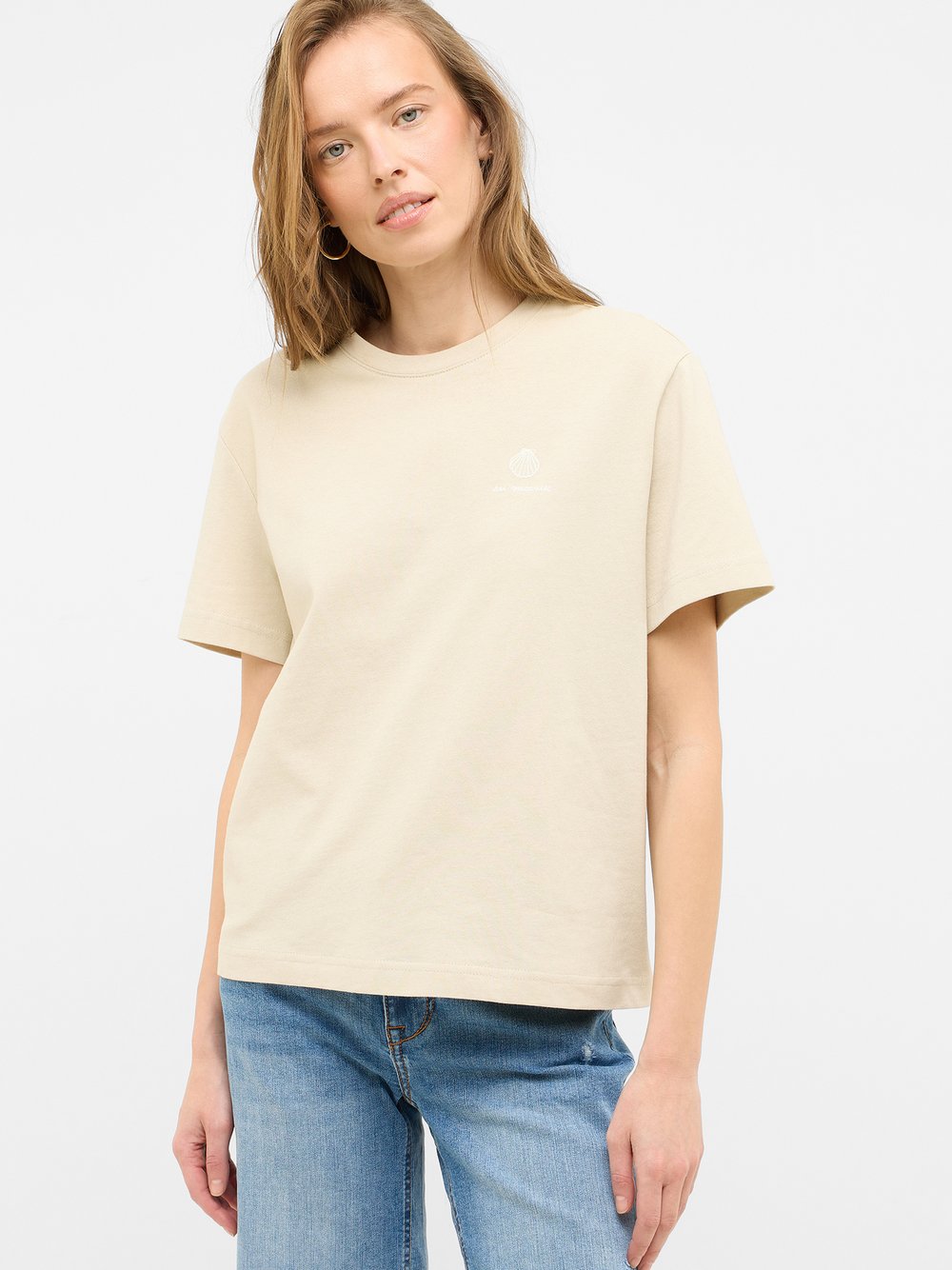 Thumbnail - Mustang T-Shirt Damen Baumwolle beige, XL