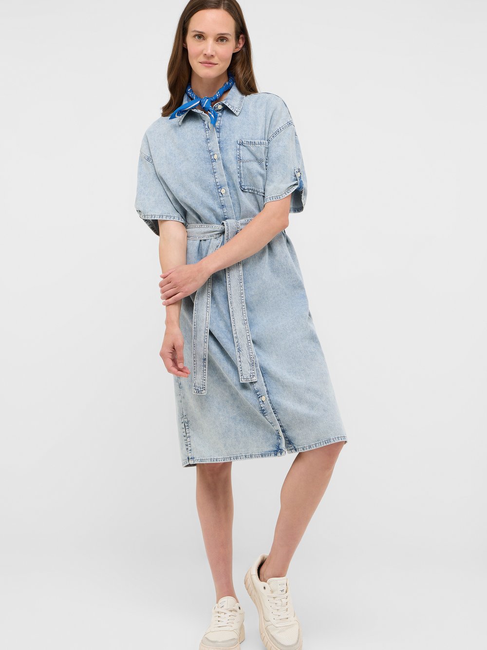 Mustang Kleid Damen Baumwolle blau, 38