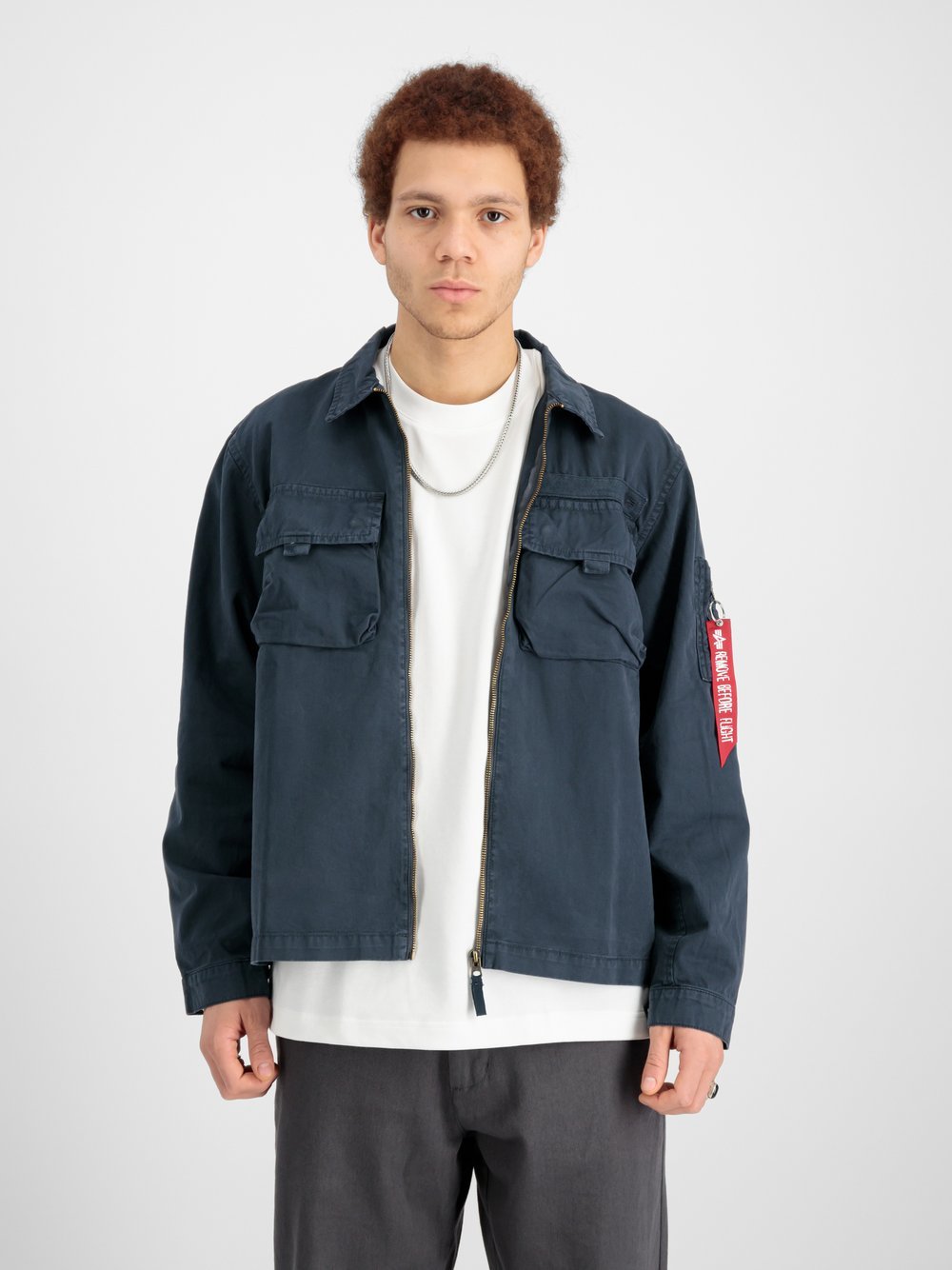 Alpha Industries Feldjacke Herren Baumwolle blau, L