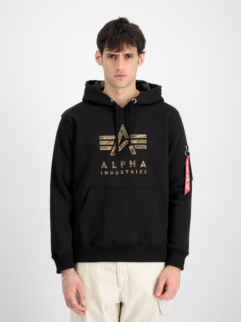 Alpha Industries Kapuzensweatshirt Herren Baumwolle schwarz, S