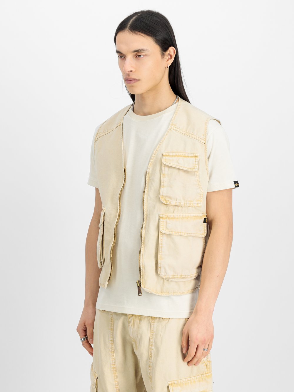Alpha Industries Weste Herren Baumwolle beige, XXXL