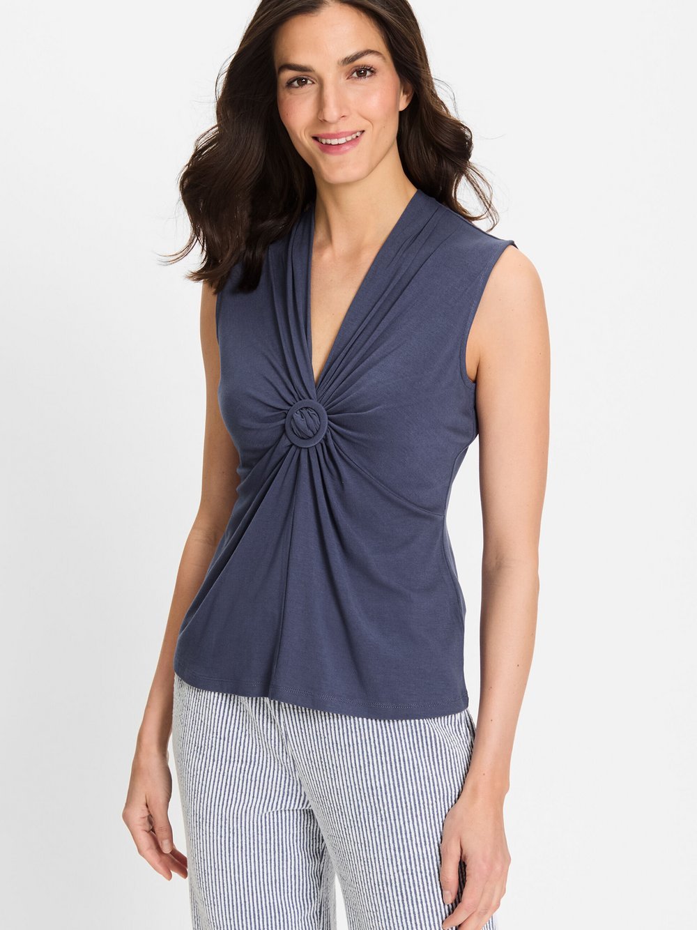 Olsen T-Shirt Damen Viskose blau, 38