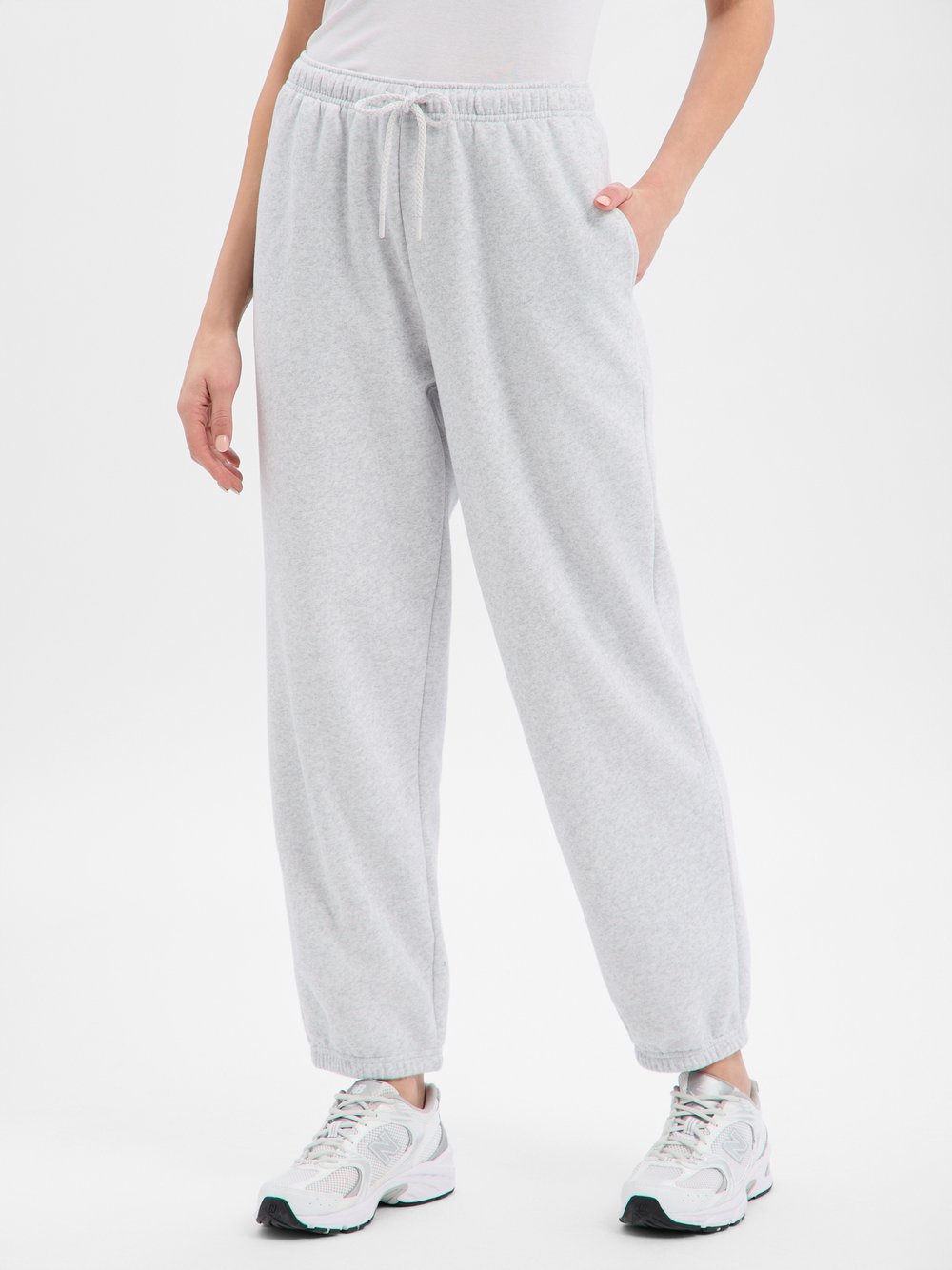 american vintage Jogginghose Damen grau meliert, M